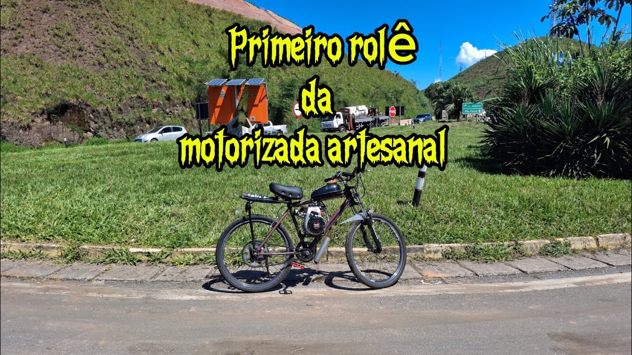 Primeiro rolê da motorizada artesanal. 