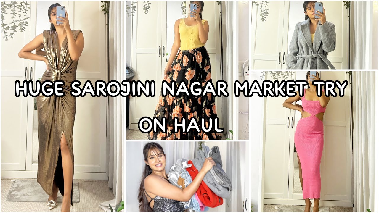 Vlog 127: Delhi Sarojini Nagar Market Try On Haul🎀 cheapest Street Shopping 🛍️ Delhi shopping