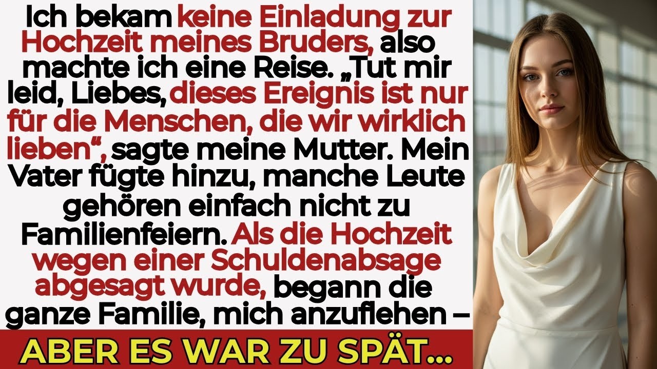 Meine Familie schloss mich bei der Hochzeit meines Bruders aus – ‚Dieser Tag ist nur für Familie…