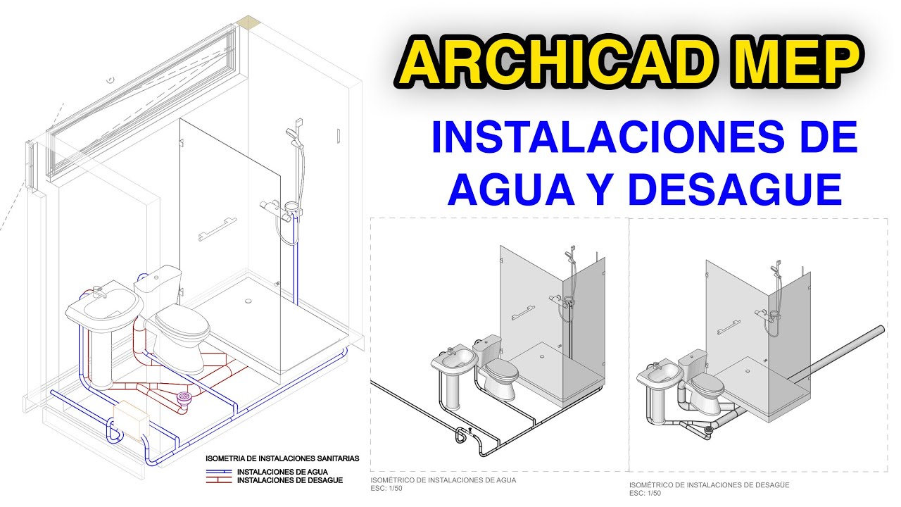 ARCHICAD MEP / Aprende a hacer Instalaciones Sanitarias en Archicad