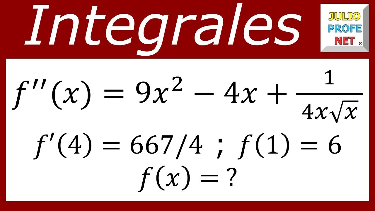 Antiderivadas | Problema 2 #julioprofe