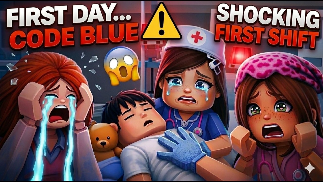 The new interns got a CODE BLUE on their FIRST day😱🚨 | Roblox Maple Hospital