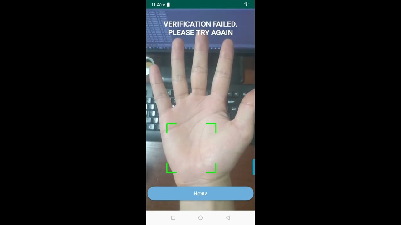 Android App for Palm Print recognition