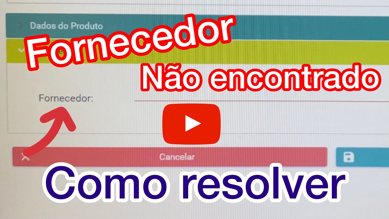 Fornecedor n&atilde;o encontrado no SisGcorp