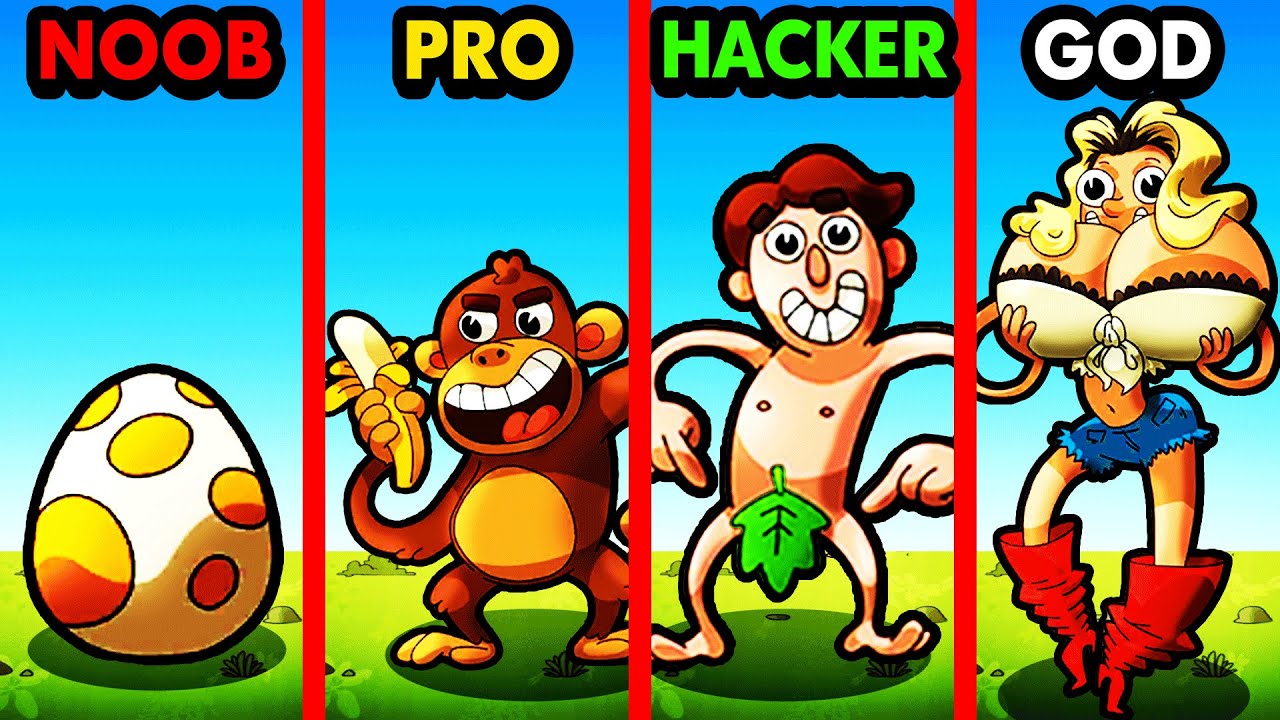 NOOB vs PRO vs HACKER HUMAN EVOLUTION
