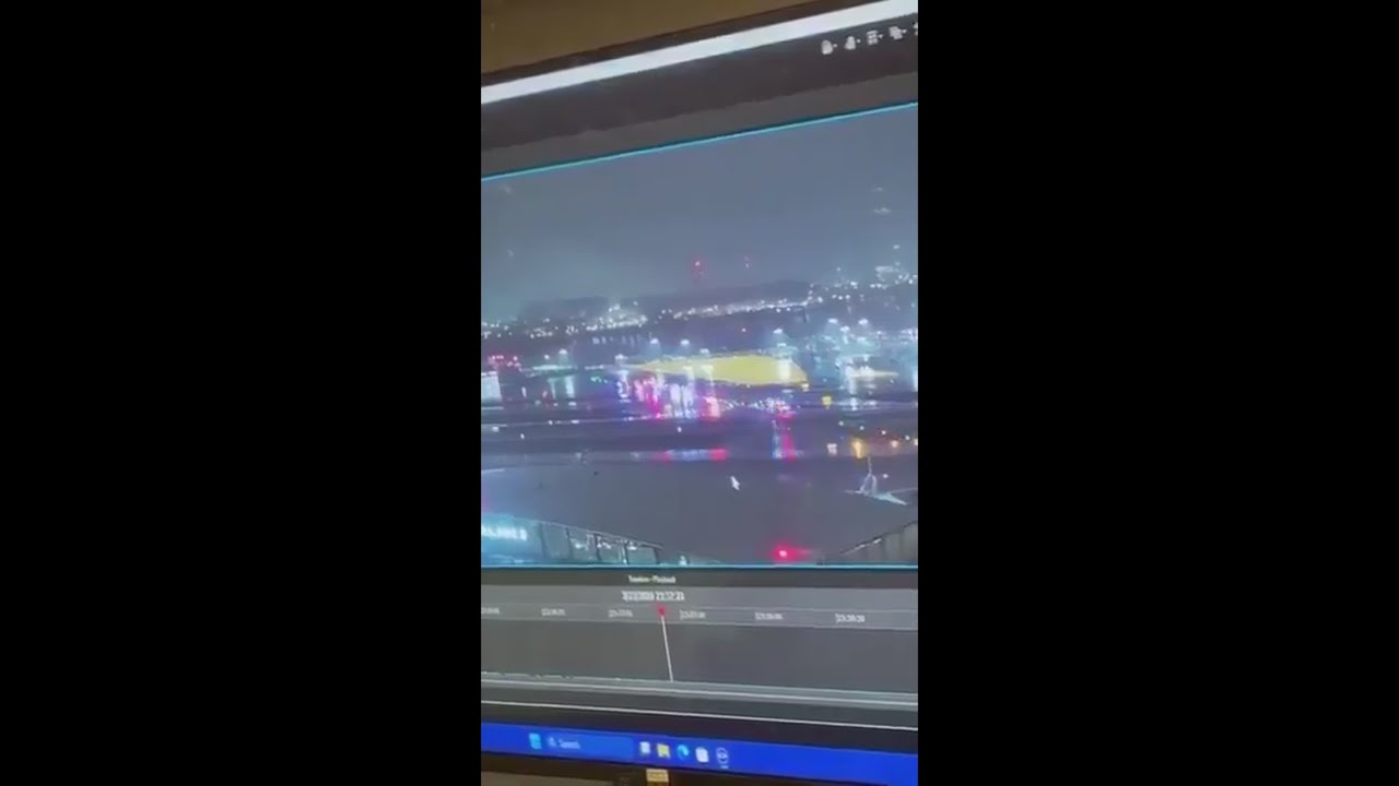 SECURITY CAMERA Captures EXACT Moment of LaGuardia Plane Crash