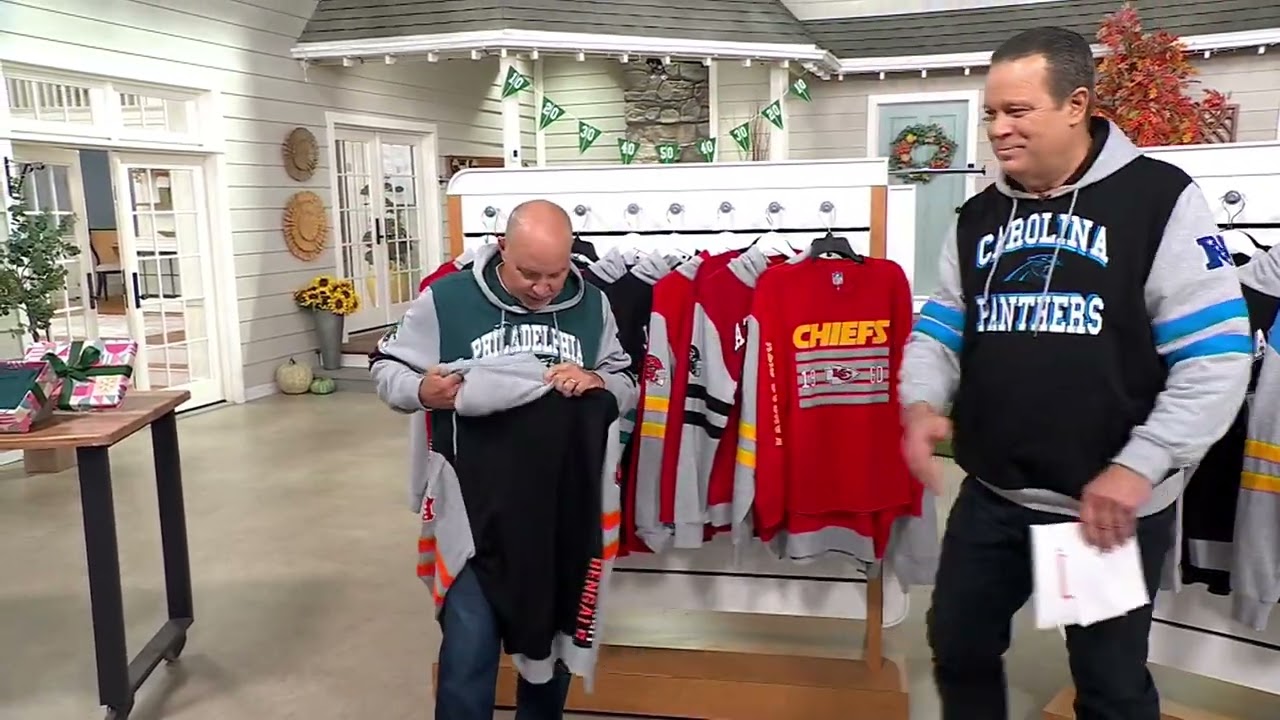 NFL Officially Licensed Long Sleeve Tee & Pullover Hoodie Set on QVC