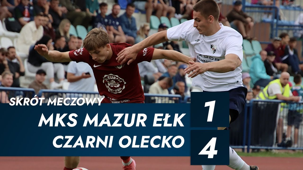 Skrót meczu | Mazur Ełk - Czarni Olecko 1:4 (1:3) | BARAŻ - I MECZ