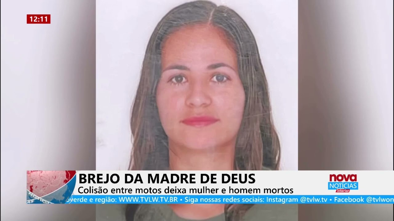 BREJO DA MADRE DE DEUS Colisão entre motos deixa mulher e homem mortos