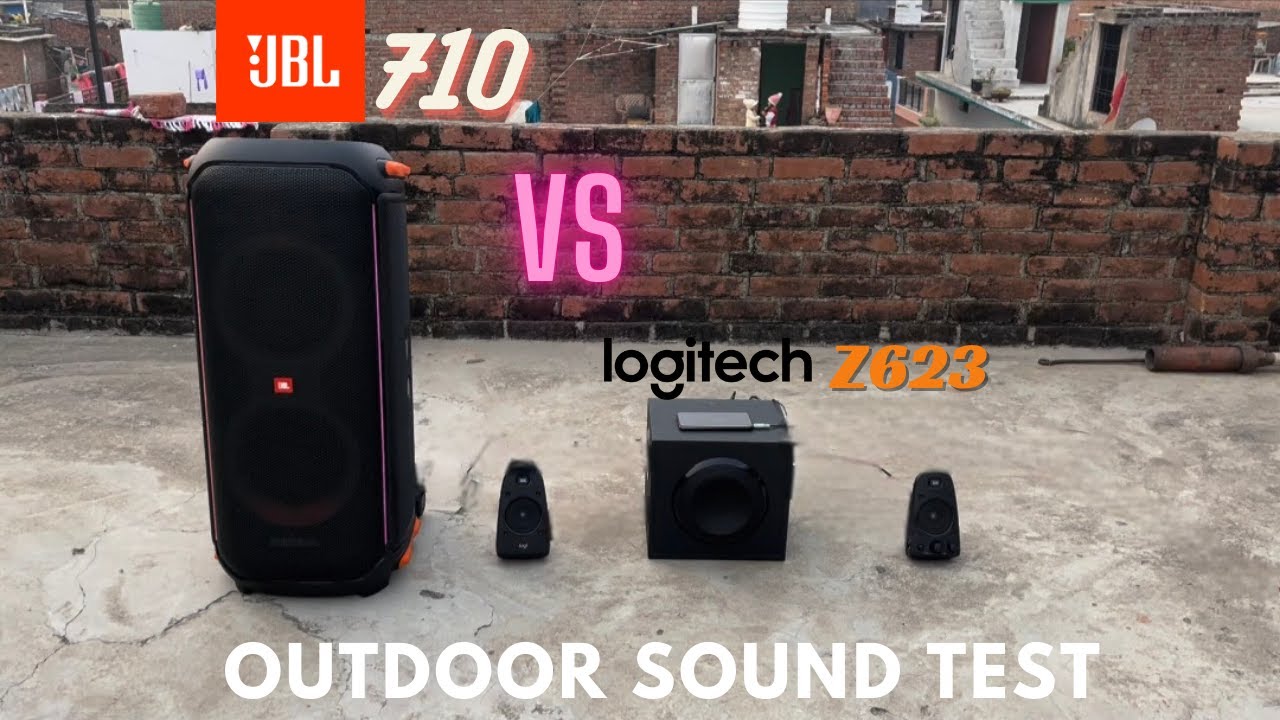 Logitech Z623 vs JBL Partybox 710 Outdoor Sound Test | Home Theatre vs Party Speaker