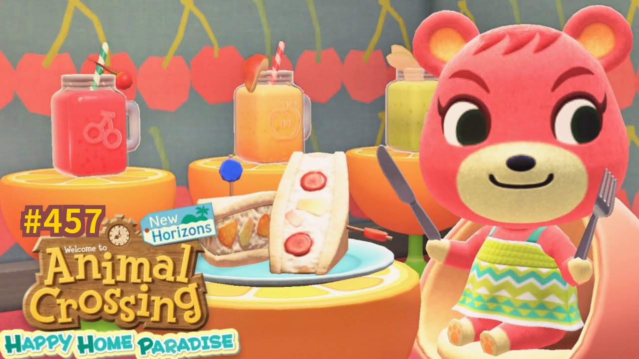 Déco Rosalie fruits smoothies 🍒 Happy Home Paradise DLC Animal Crossing New Horizons 457 Let's play