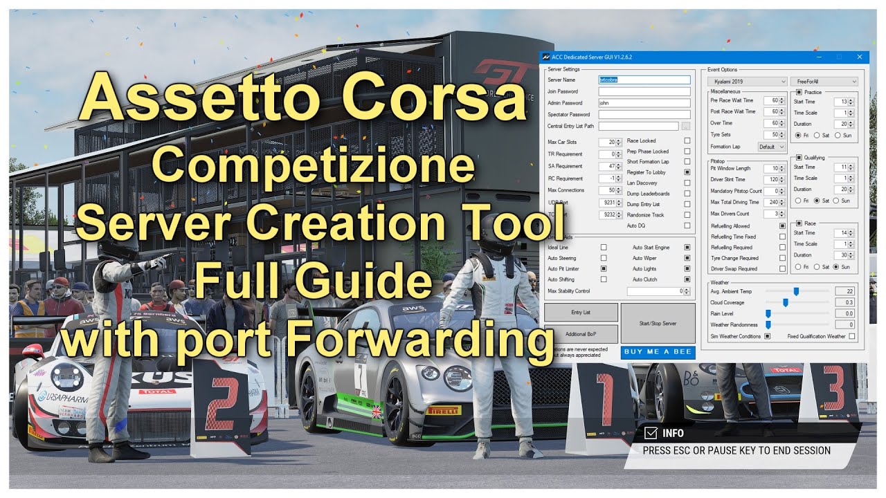 Assetto Corsa Competizione / Server Creation Tool / Guide / Simple and Easy Setup