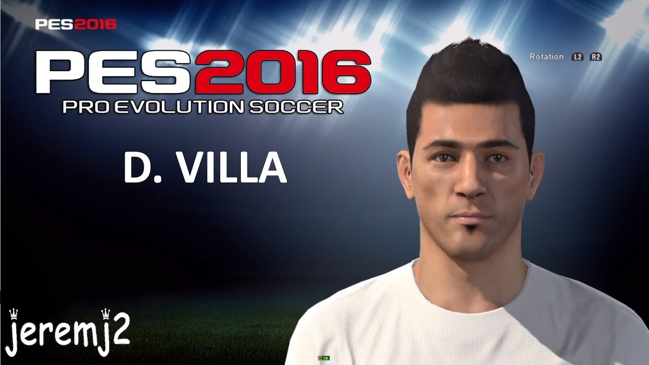 D. VILLA Face + stats edit PES 2016