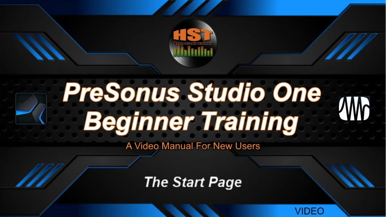 The Start Page - Studio One 5 - Home Studio Trainer