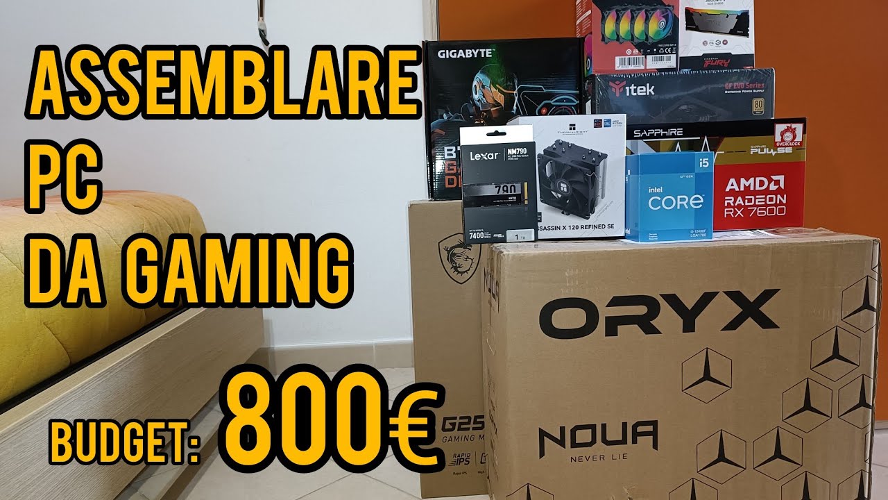 ASSEMBLARE PC da GAMING, guida per PRINCIPIANTI - Build BUDGET 800€