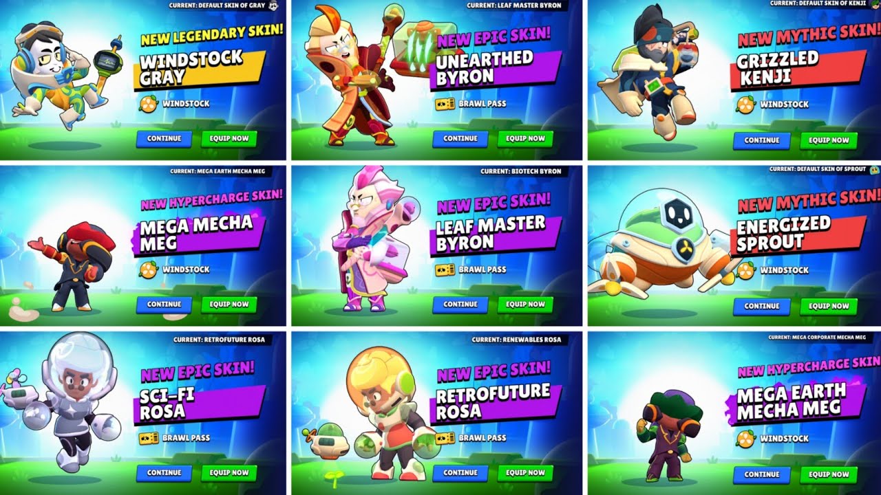 All Windstock Skins Animations in Brawl Stars
