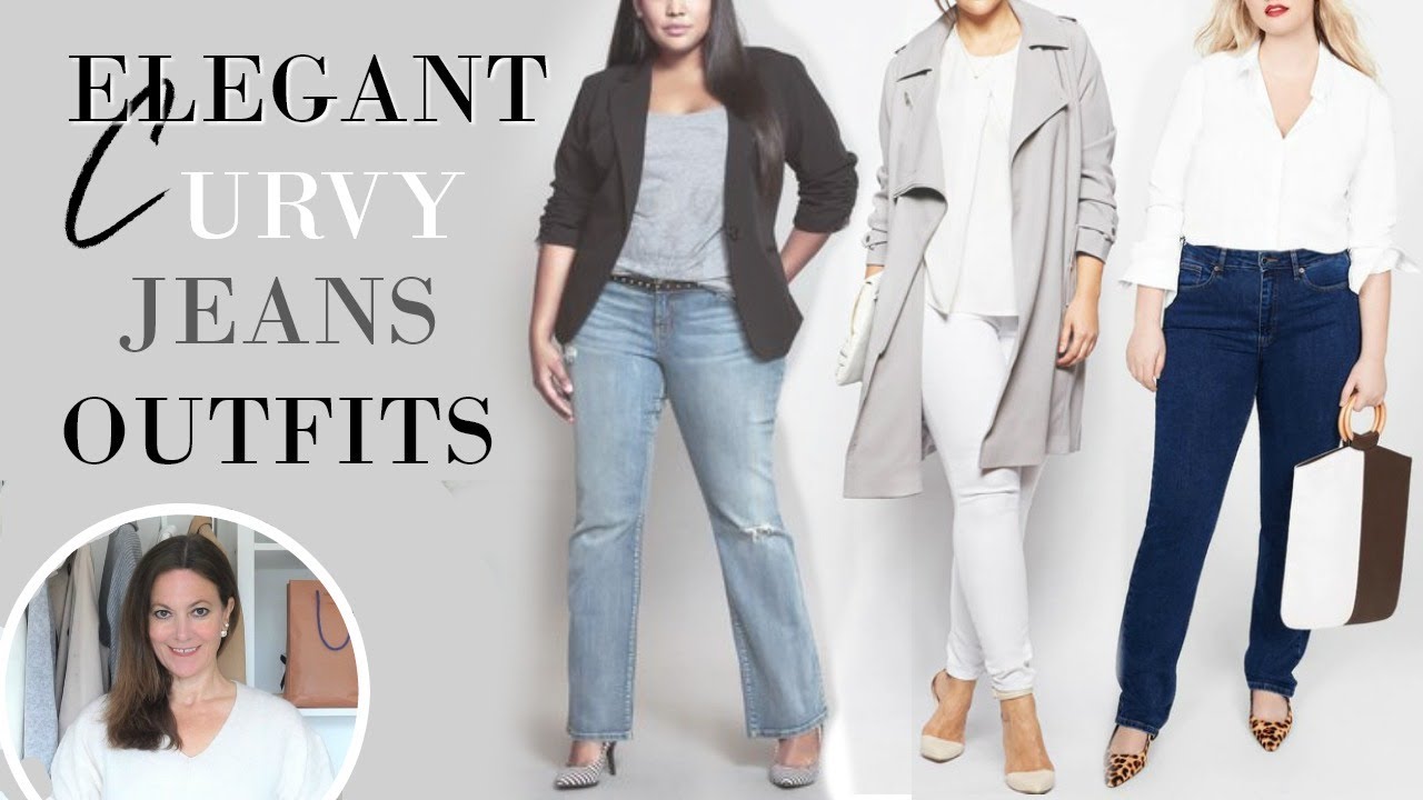 Elegant Curvy Plus Size Jeans Outfits | Fashion Over 40