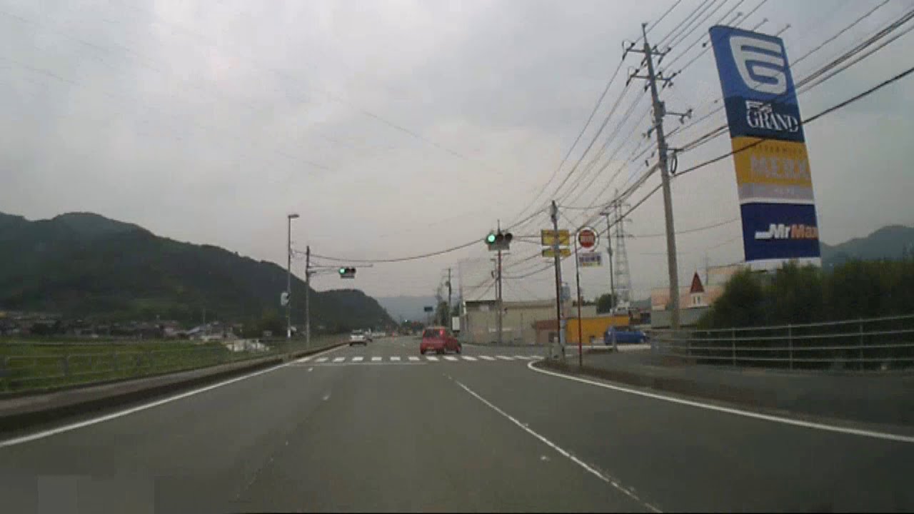 【車載】山口県山口市ナフコ大内店からフジグラン山口へ向かう