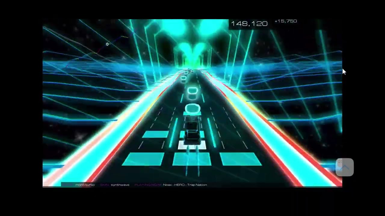 Audiosurf 2 Ep. 3675: Noax - Hero. 269K score. Mono Turbo.