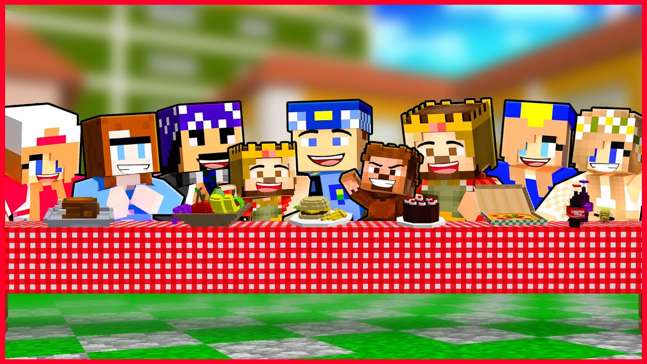 FAKİR ŞEHİRDEKİ HERKESİ YEMEĞE DAVET ETTİ! 😂 - Minecraft