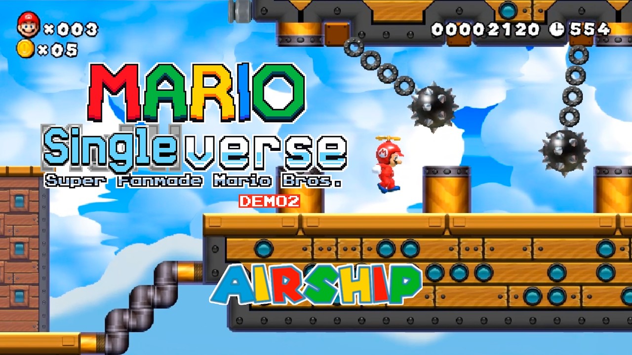 Mario Multiverse | Airship | Custom Level | Demo 2 | SFMB