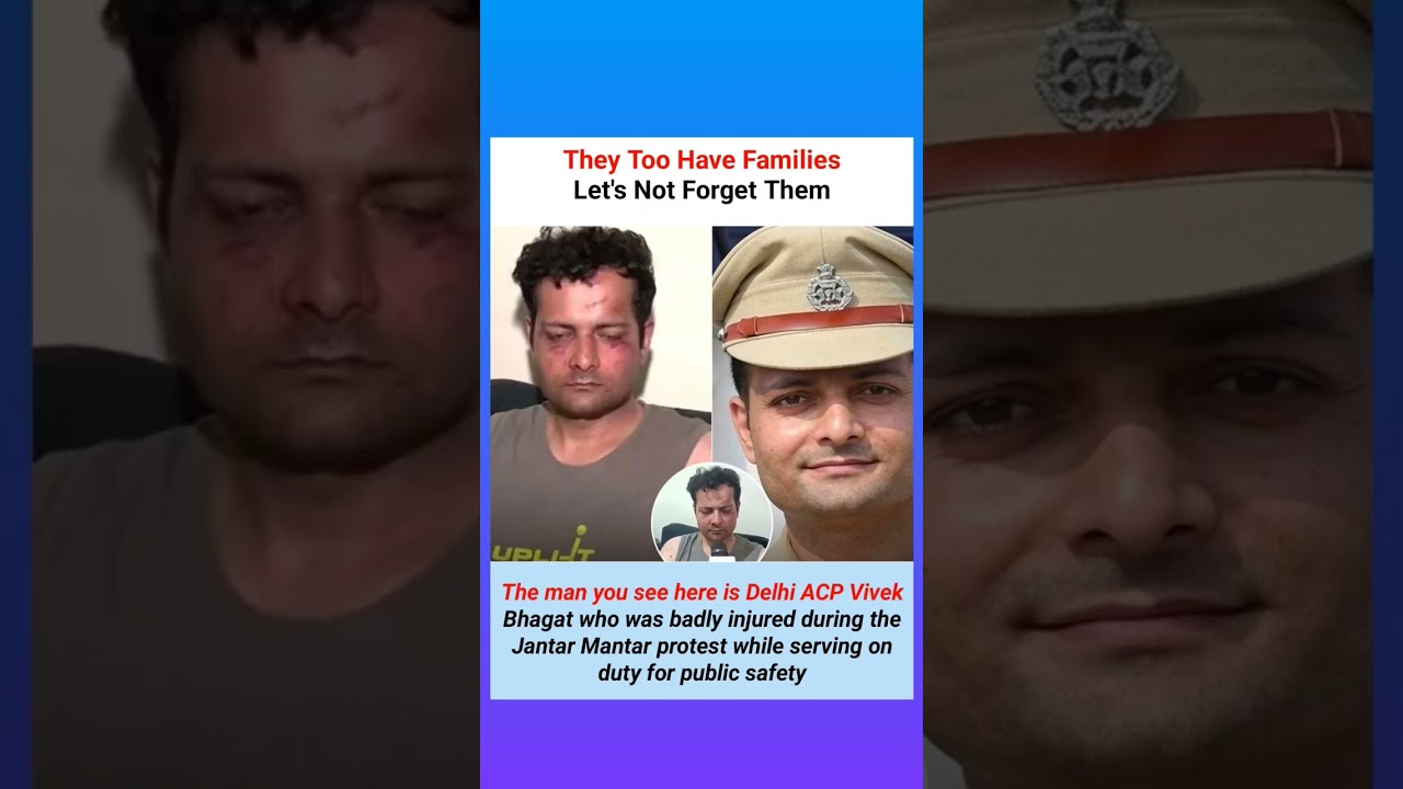 The man you see here is Delhi ACP Vivek Bhagat who was badly injured during