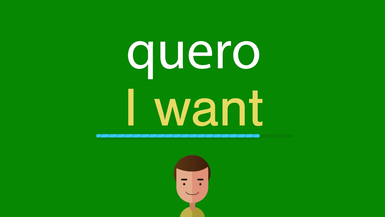 Como dizer quero em ingl&ecirc;s