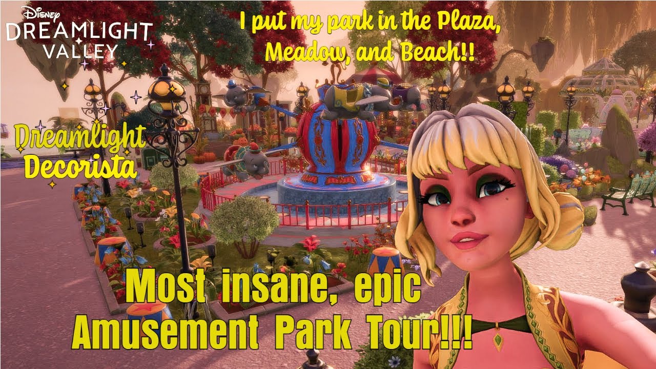Insane Epic Disney Dreamlight Valley Amusement Park Tour!!