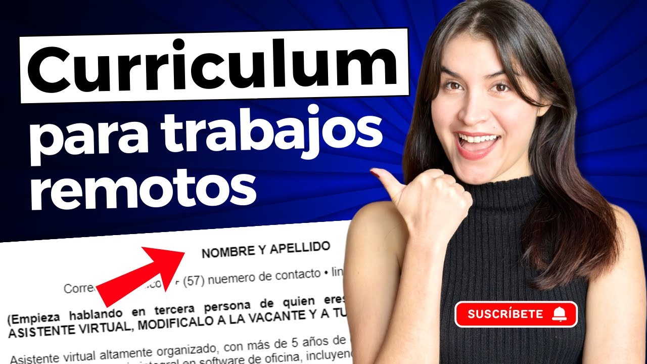 Cómo hacer mi CURRICULUM para TRABAJOS REMOTOS ✏️