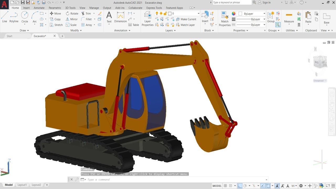 Excavator full design in autocad by (ⓐⓤⓣⓞⓒⓐⓓⓒⓜⓓ) ✅