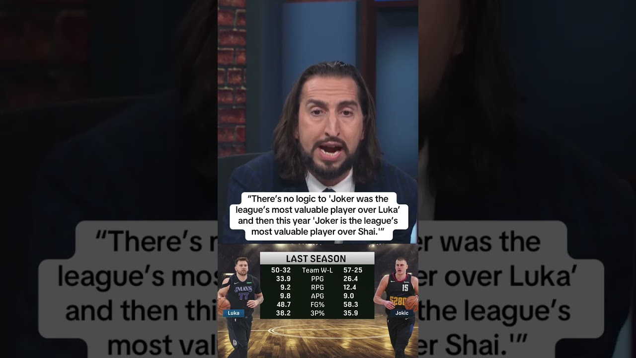Nick weighs in on the NBA MVP race #nba #sga #jokic #mvp