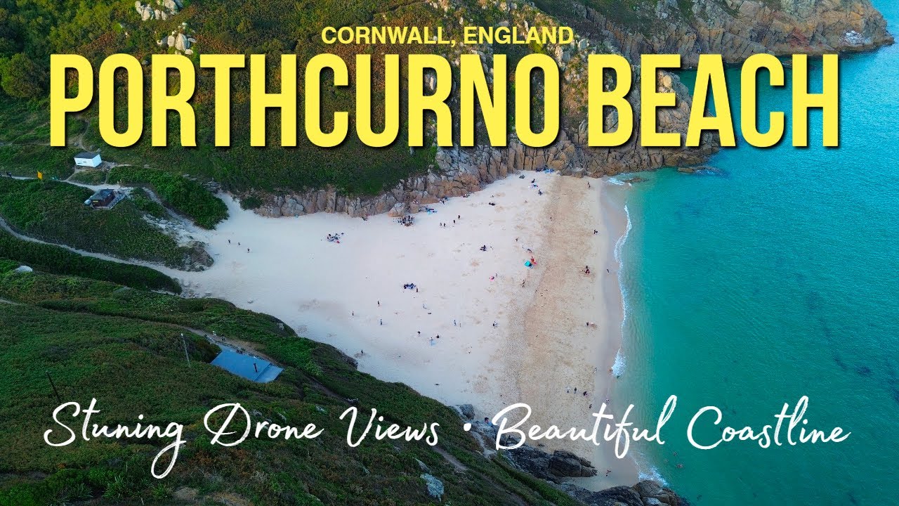 Porthcurno Beach, Cornwall | Stunning Drone Footage | 4K