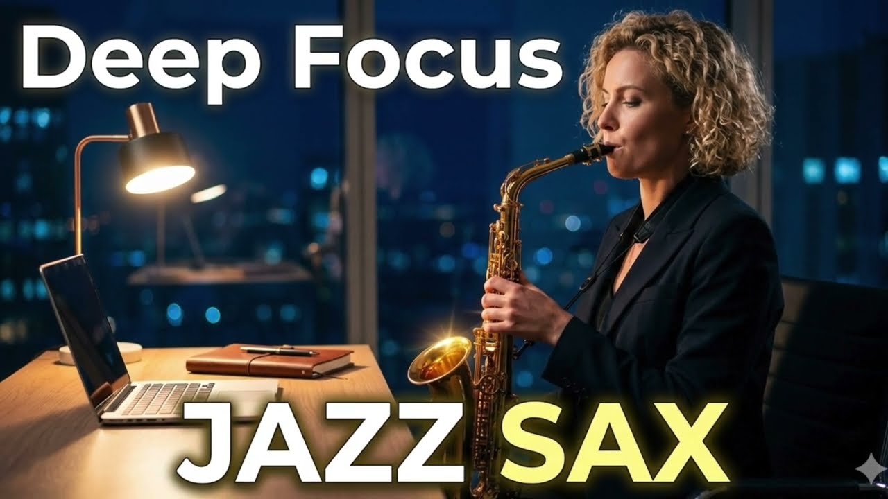 Deep Focus Jazz Sax 🎷 Smooth Background Music for Work & Study