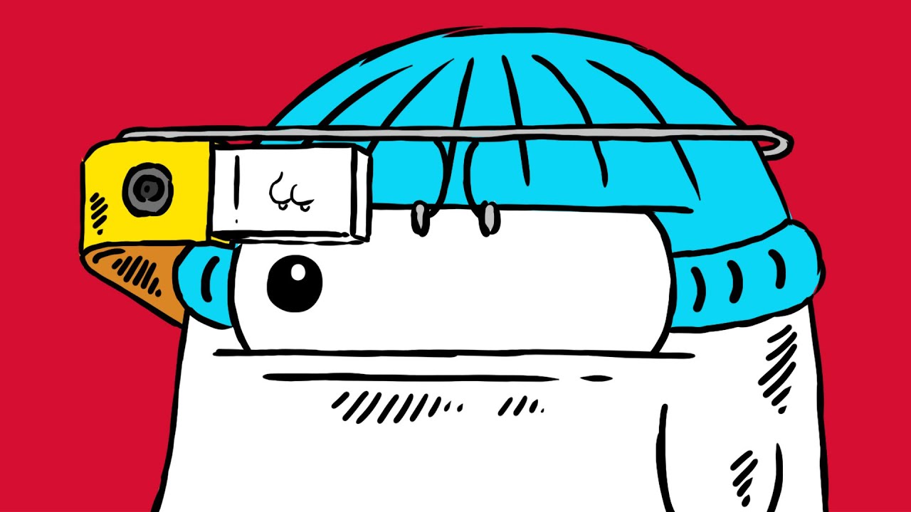 Computer im Gesicht