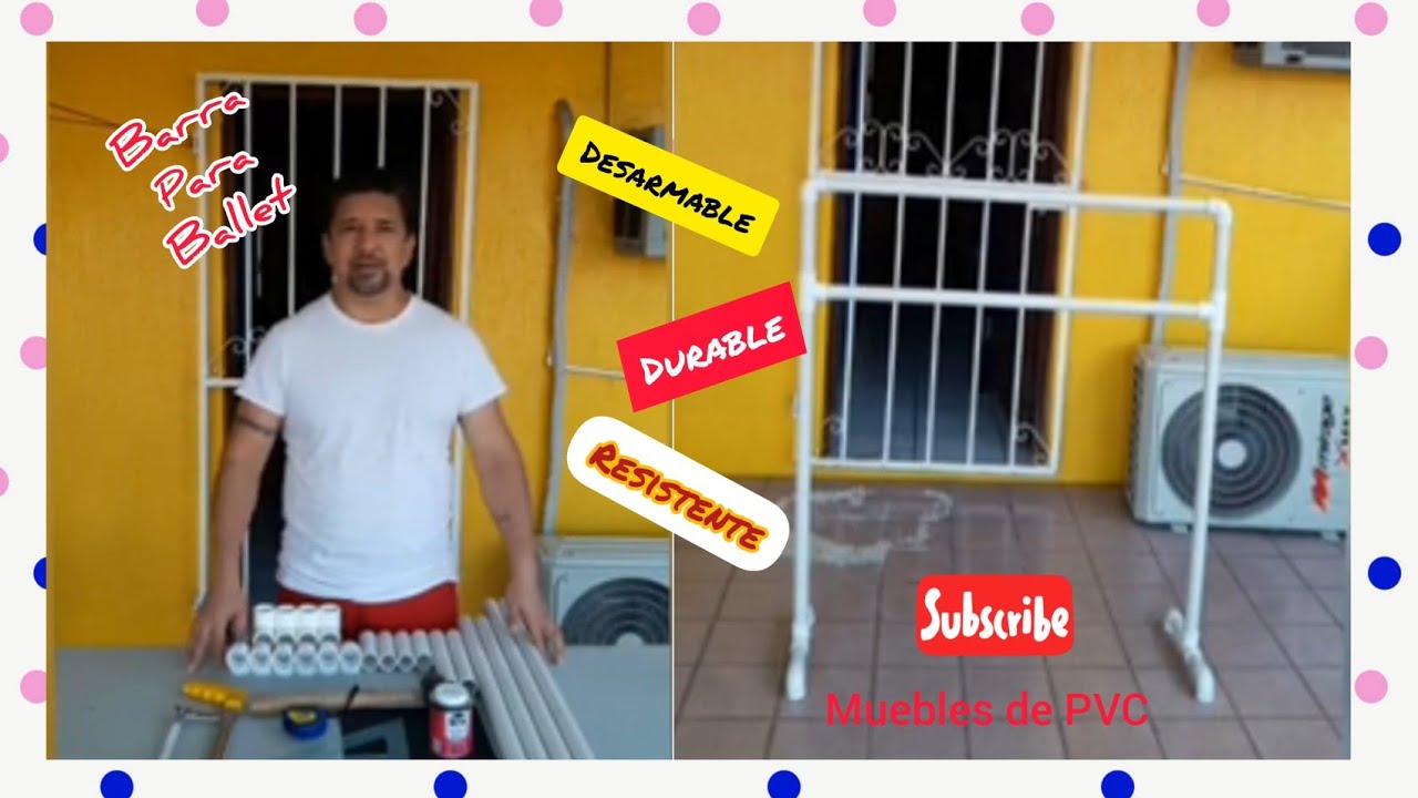 BARRA PARA BALLET CON TUBERIA DE PVC