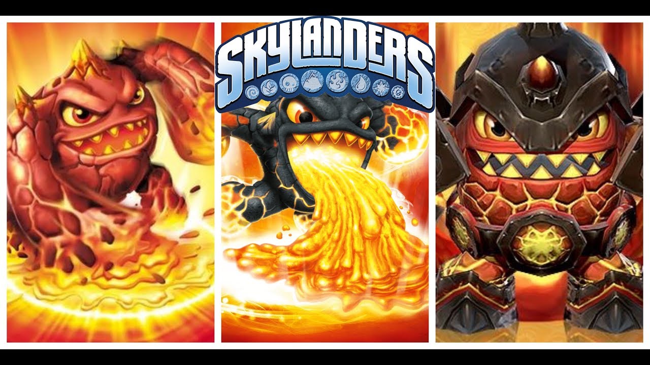 Evolution of Eruptor in Skylanders Games (2011-2018)