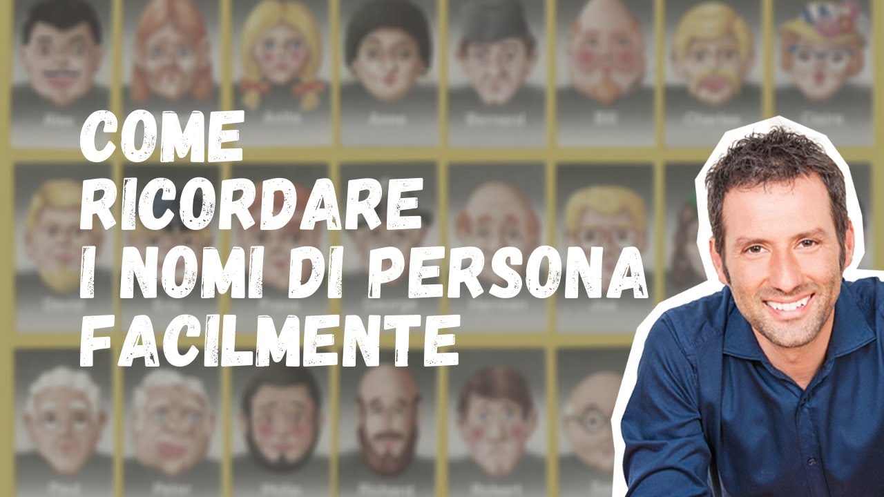 Imparare nomi e visi - Esercizi di memoria - 1a parte