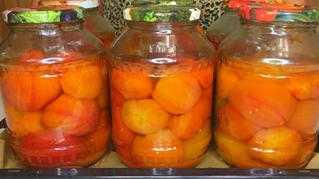 Помидоры на зиму ( без уксуса) в собственном соку, вкуснятина 100%