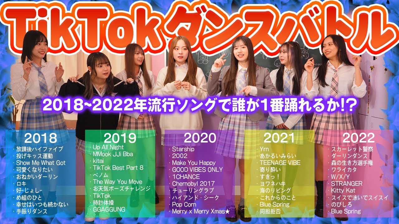 【TikTokダンスバトル】2018年～2022年歴代人気曲どれだけ踊れるのか選手権！！！