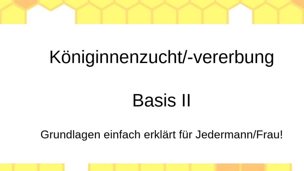 Königinnenzucht und Vererbung II