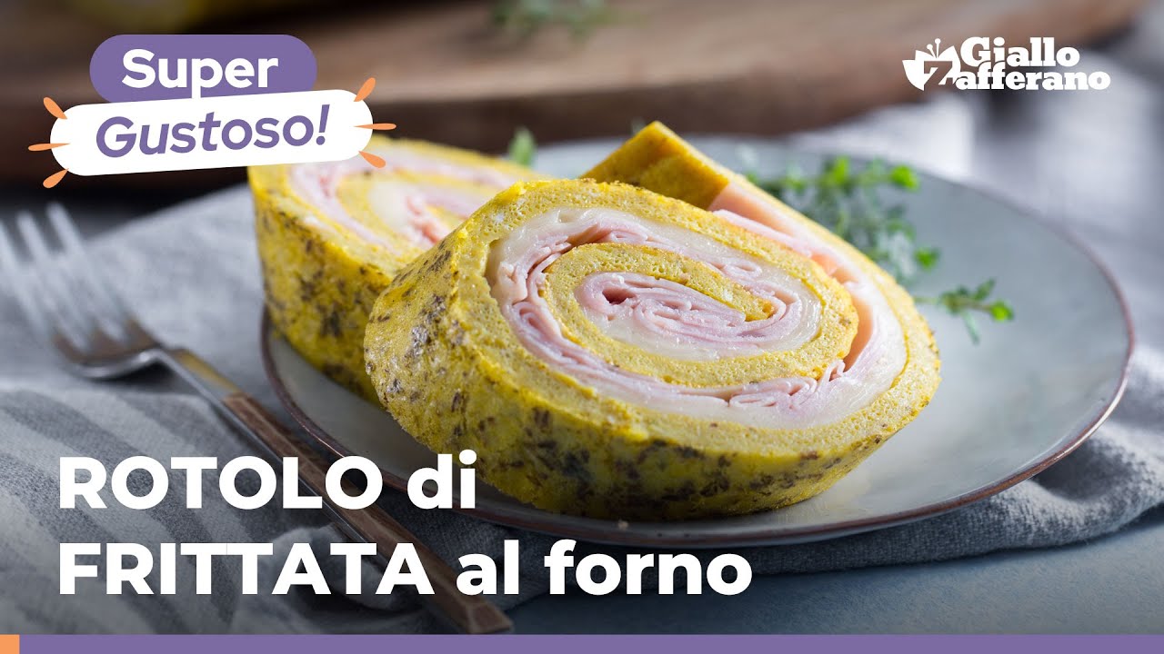 ROTOLO di FRITTATA AL FORNO FARCITA: facilissima e leggera! 🥚🧀🥓😋