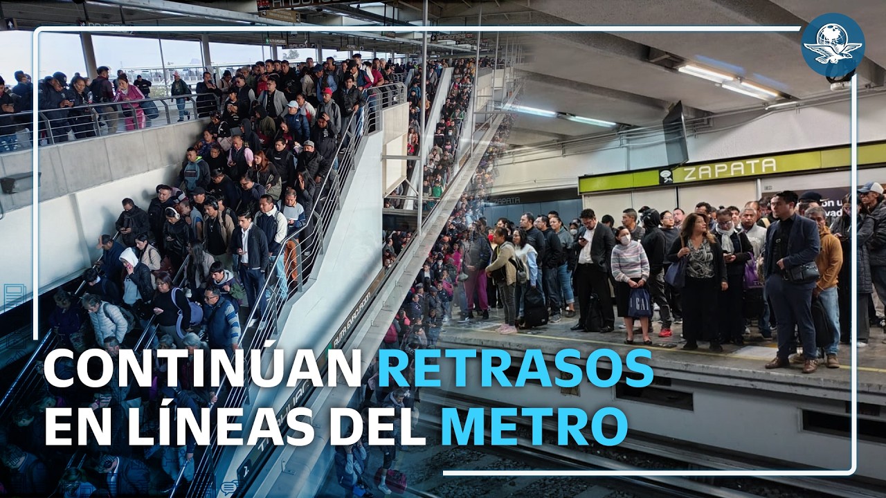 Metro CDMX: tiempos de espera y caos en l&iacute;neas por paro escalonado