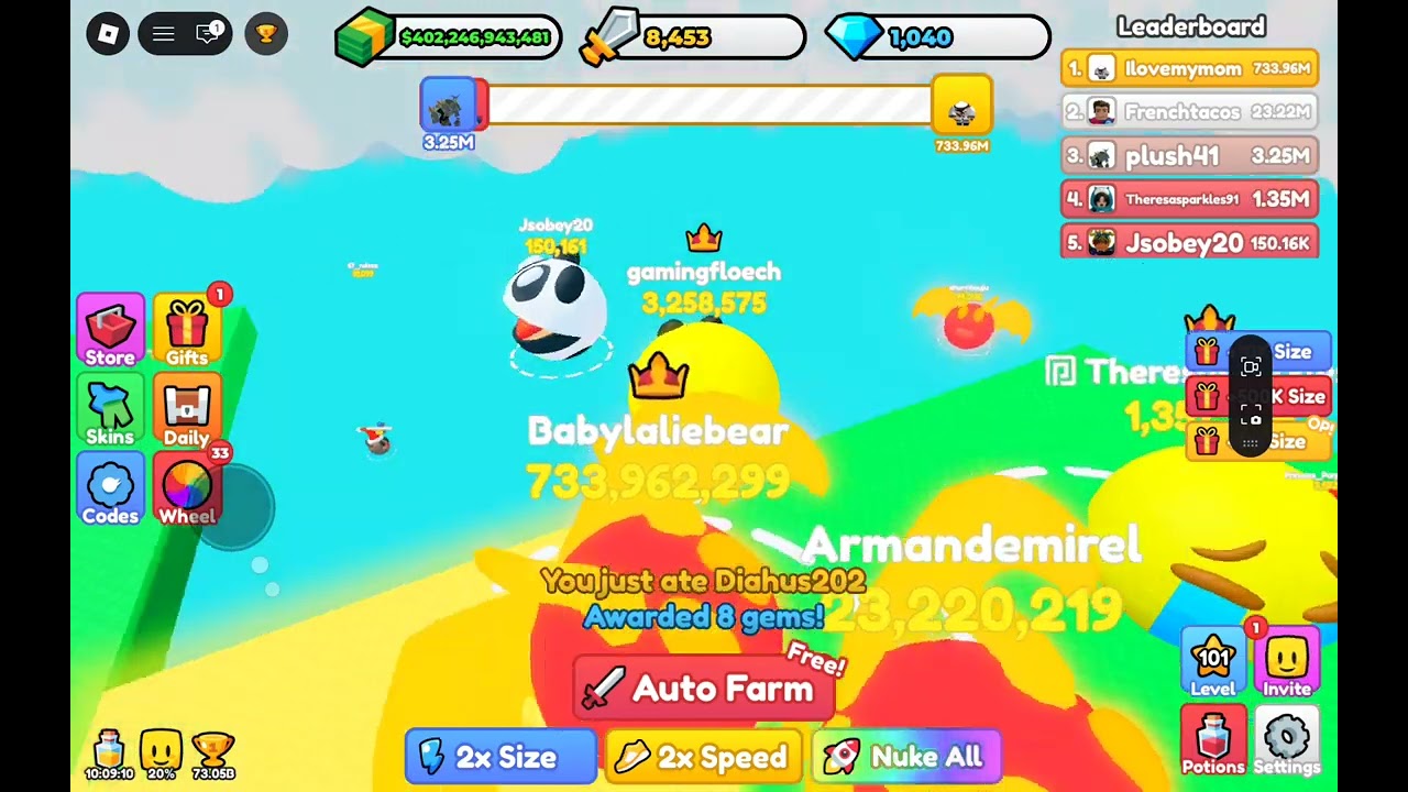 Playing ball eating simulator