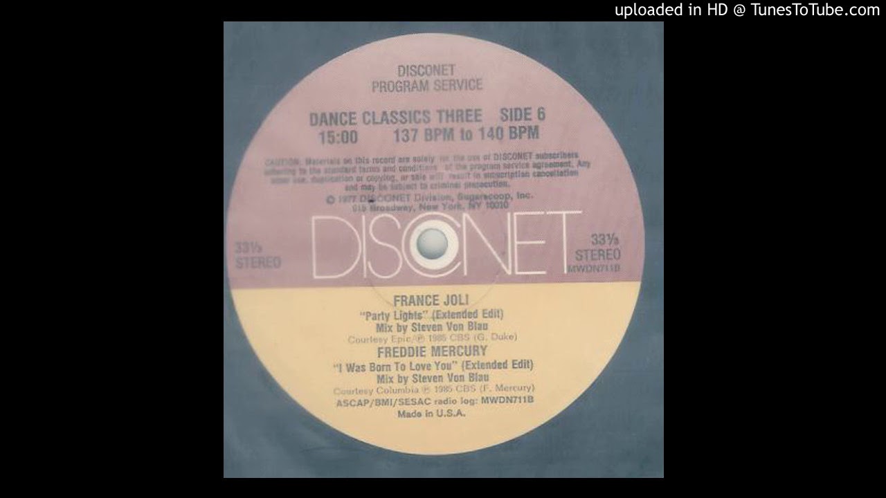 Freddie Mercury - I Was Born To Love You (Disconet Remix)