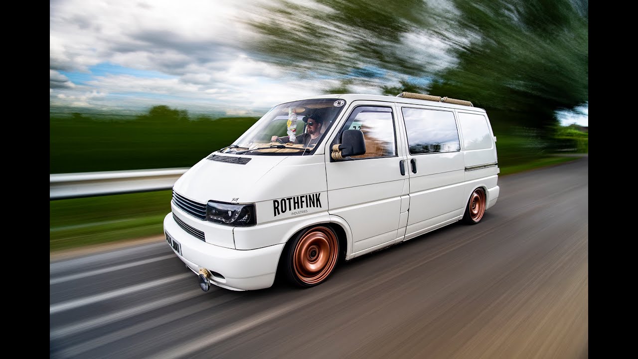 Slammed VW T4 with up cycled camper interior