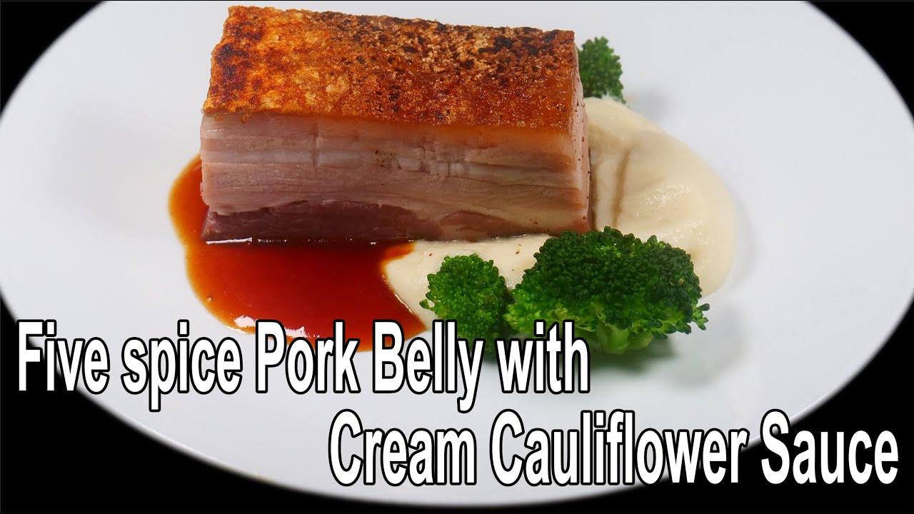 Five spice Pork Belly with Cream Cauliflower Sauce｜Best Chinese Five Spice Powder Recipe｜Sous Vide
