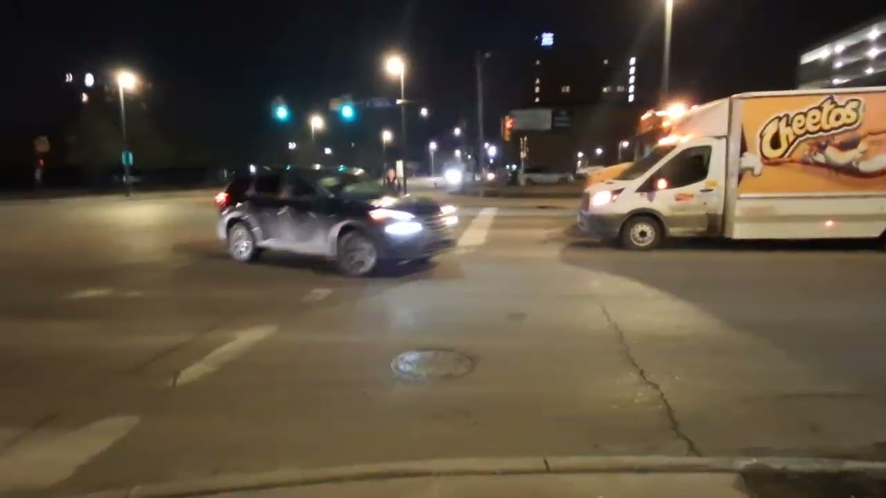 Pedestrians almost hit 105th and carnegie 