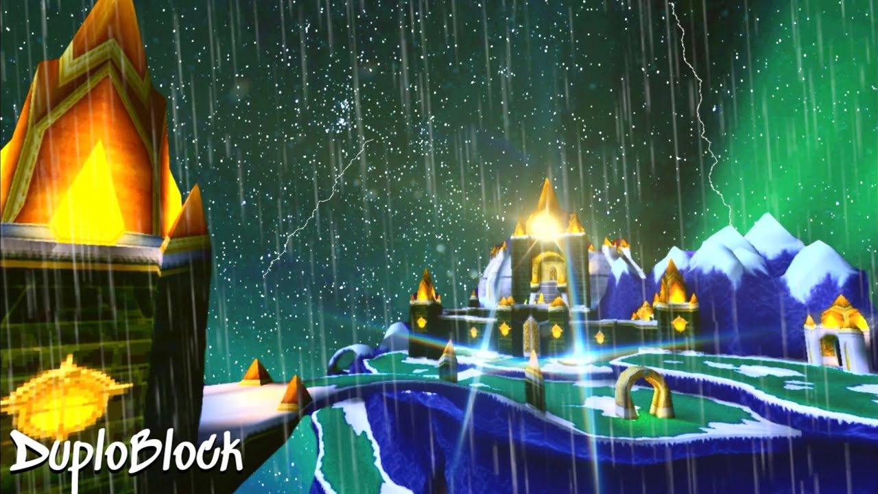 Winter Tundra HomeWorld From Spyro 2, Rain and Thunder Edition (1 Hour) 🌧️❄️