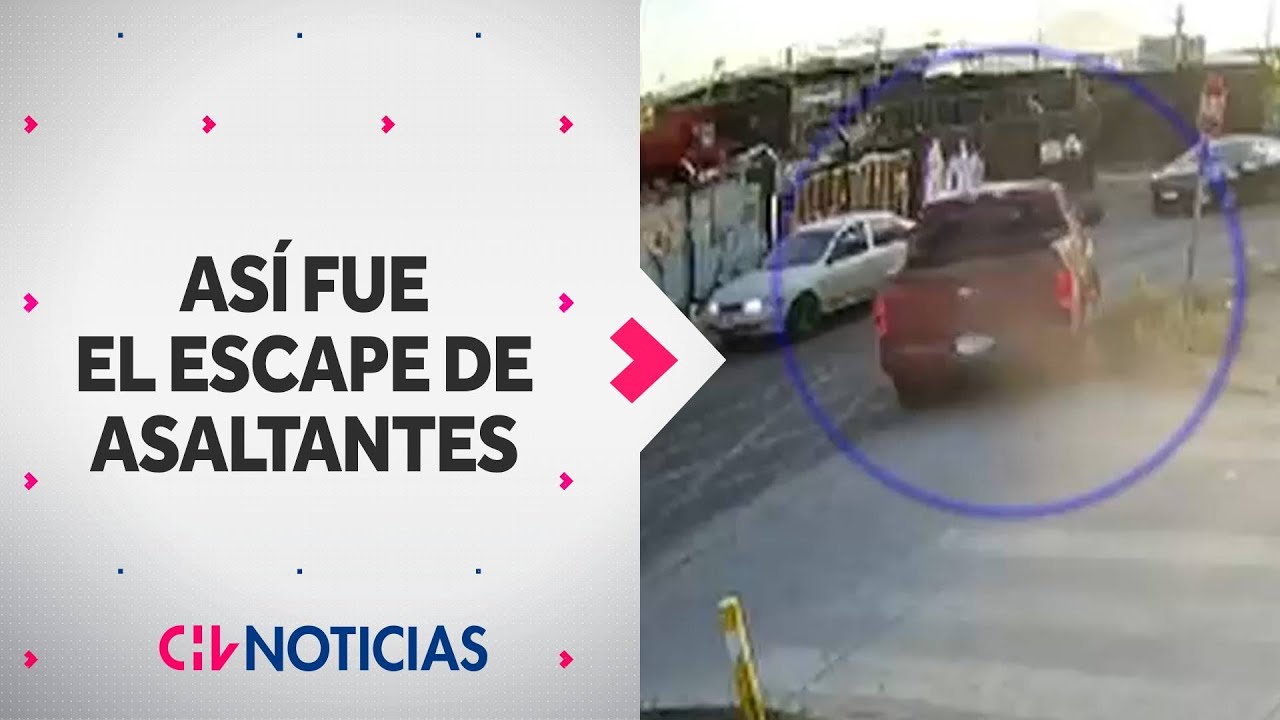 Revelan videos de CÓMO FUE EL ESCAPE de los asaltantes tras asalto en Aeropuerto de Santiago