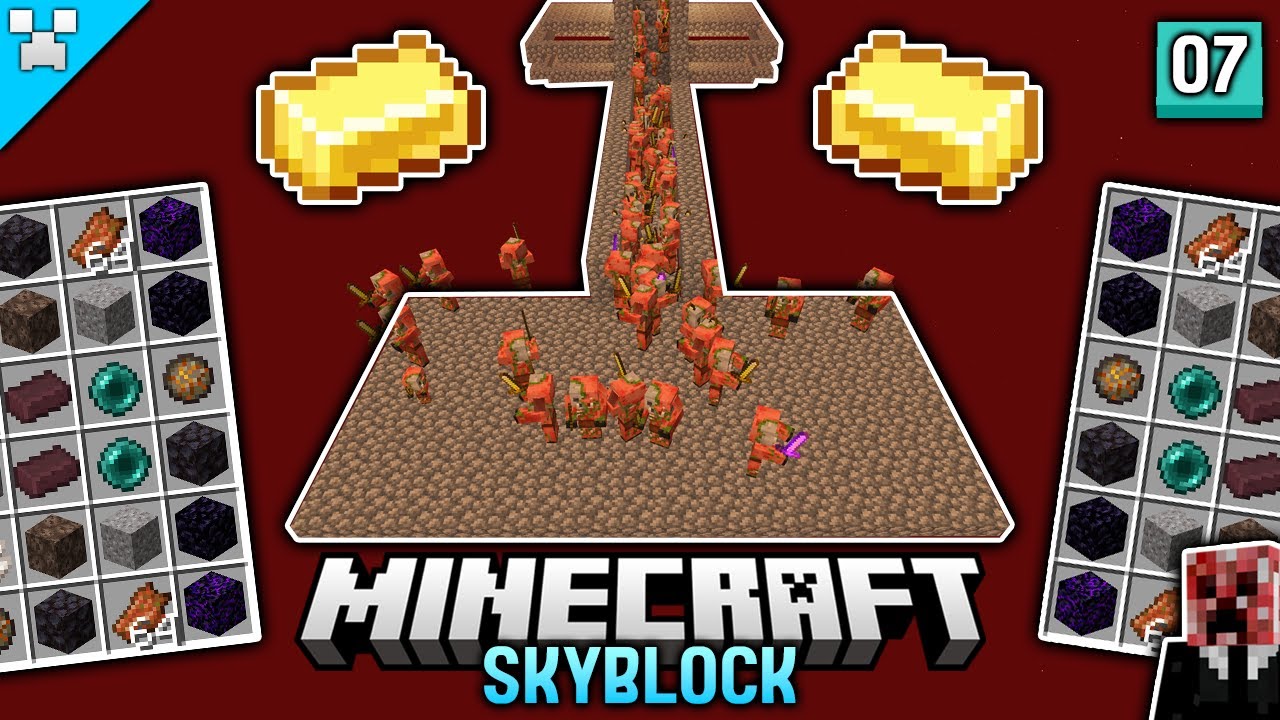 The MULTIFUNCTIONAL Minecraft Skyblock GOLD farm! (Ep.7)